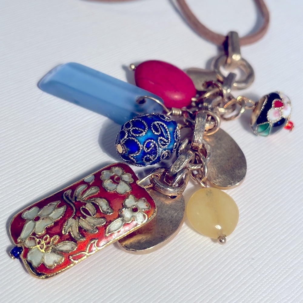 Cloisonné charm necklace #8